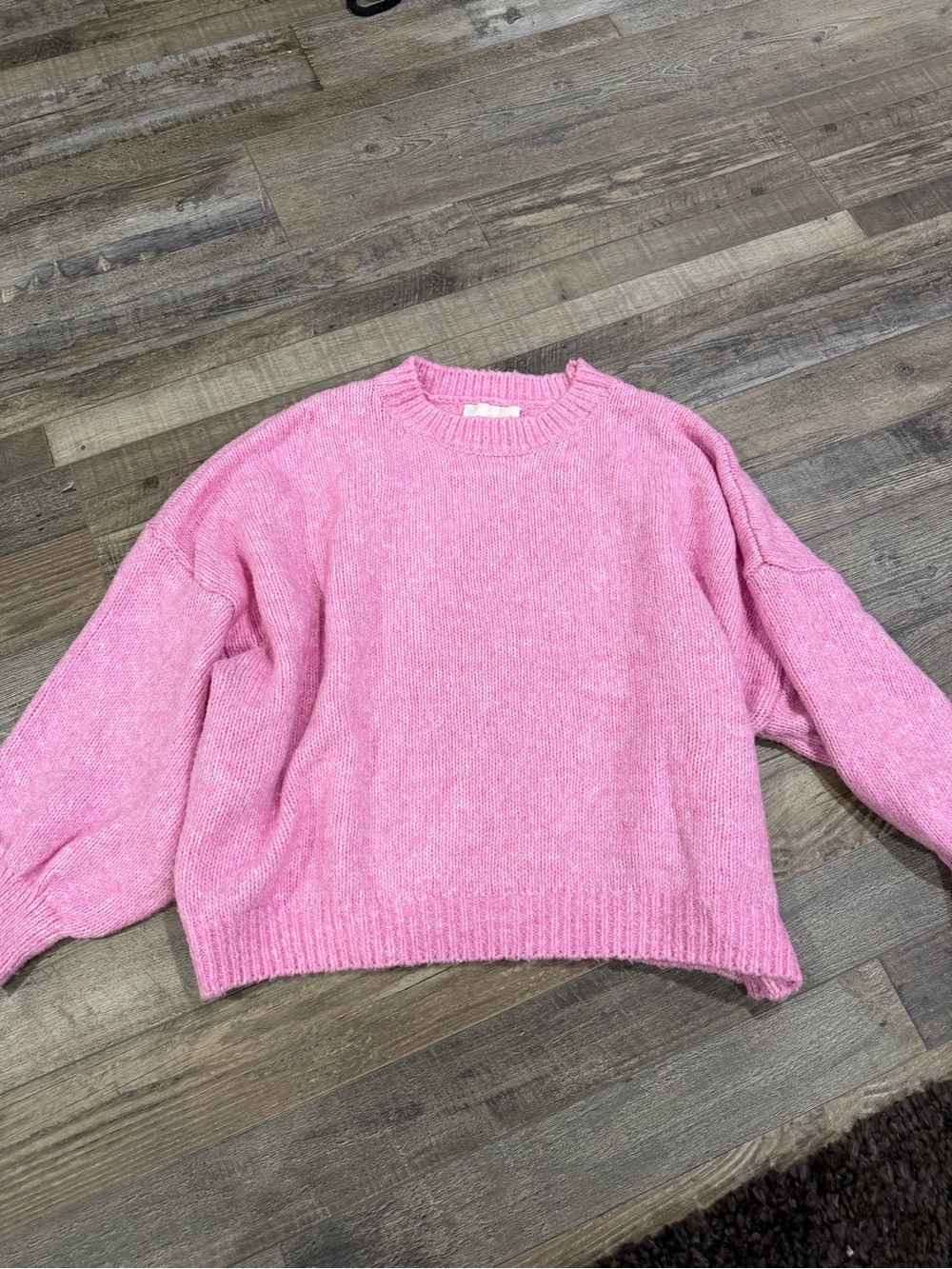 Pink Rose Soft Bubblegum Pink Crewneck Sweater